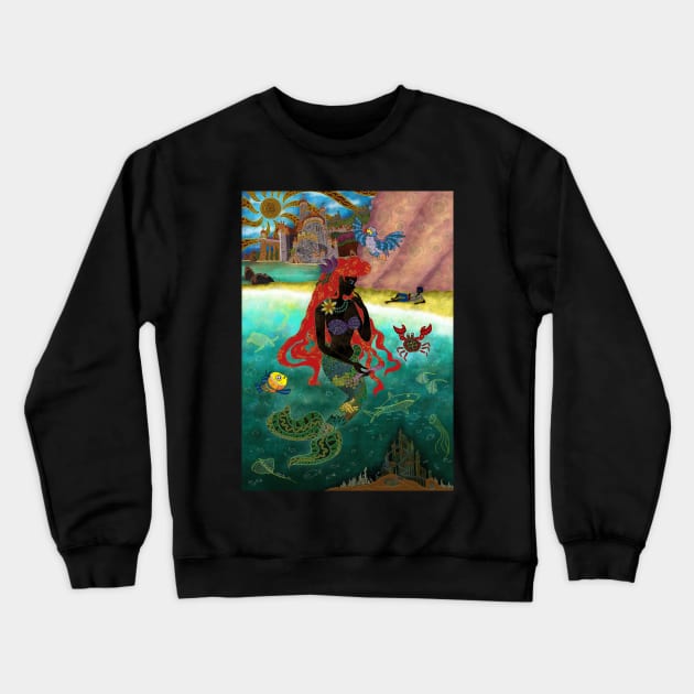 The Little Mermaid - Deadly Dreaming Crewneck Sweatshirt by SammyHill